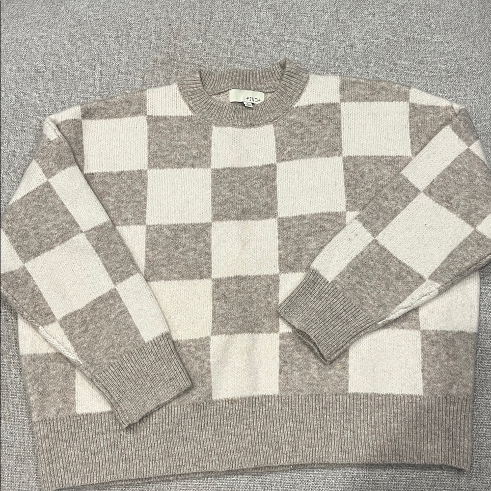 Pinch Grey and Cream Knit Sweater